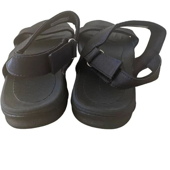 Megnya Adjustable Straps Black Comfortable Casual Beach Sporty Womens Sandals 6 - Picture 4 of 10
